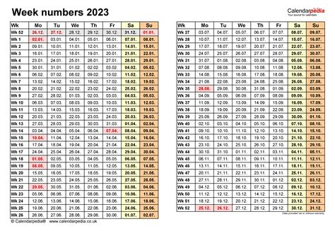 2023 Calendar Uk With Week Numbers Get Latest News 2023 Update
