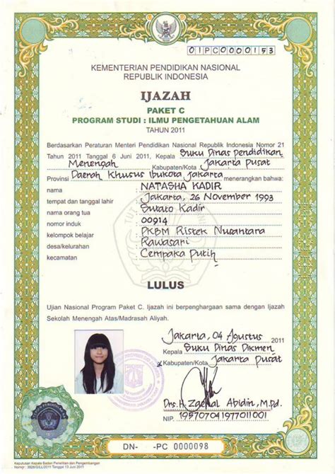 Contoh Nomor Ijazah Satpam Juknis Dana Bos Sma 2020 Pdf Guru Paud Riset