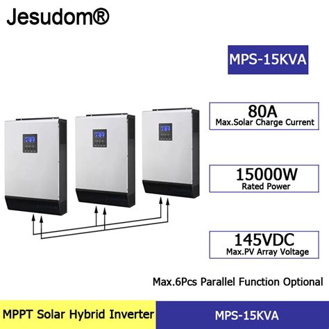 15kva Mppt Solar Inverter 48vdc To 230vac Built In 348v80a Solar