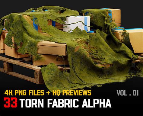 33 Torn Fabric Alpha Vol 1 Texture Cgtrader