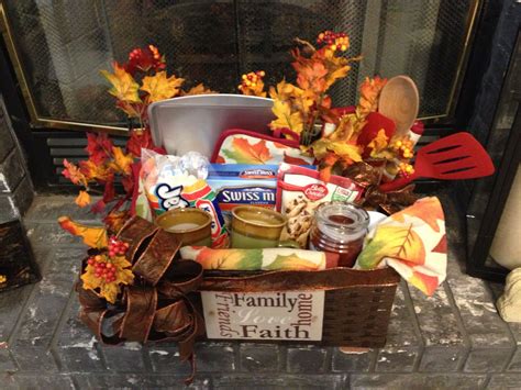 Less Than 35 Fall Themed T Basket With Items To Make Hot Cocoa And