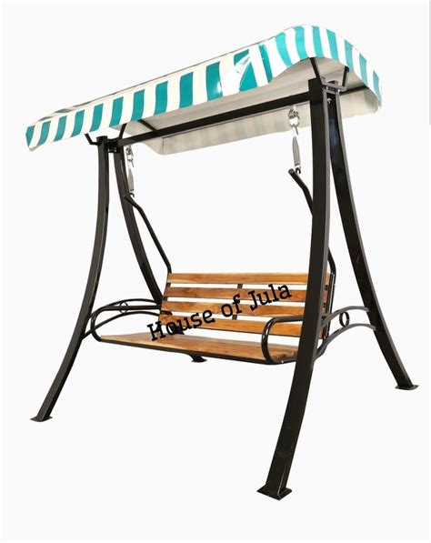 metal wooden modern hoj 002 outdoor swing 2 seater size 74 x 61 x 82 inch l x h x w at rs