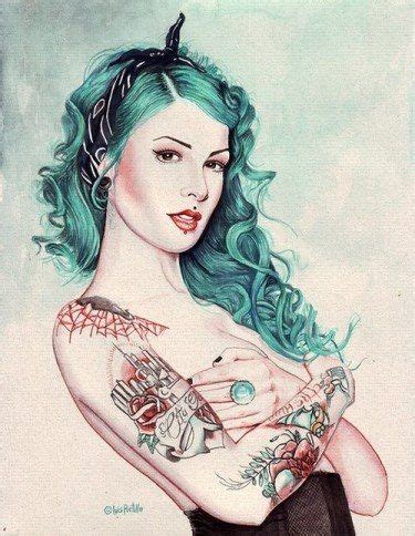 Tatted Pinup Artwork By Luis Portillo Illustration Art Drawing