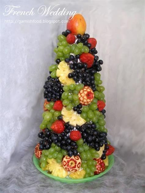 French Fruit Tower Food Garnishes Fruit Tower Fruit Carving