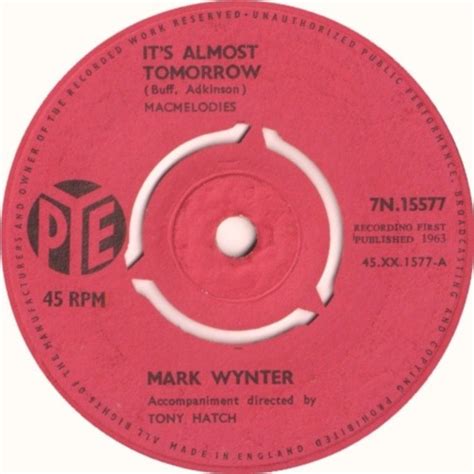 Mark Wynter Its Almost Tomorrow 1963 Vinyl Discogs