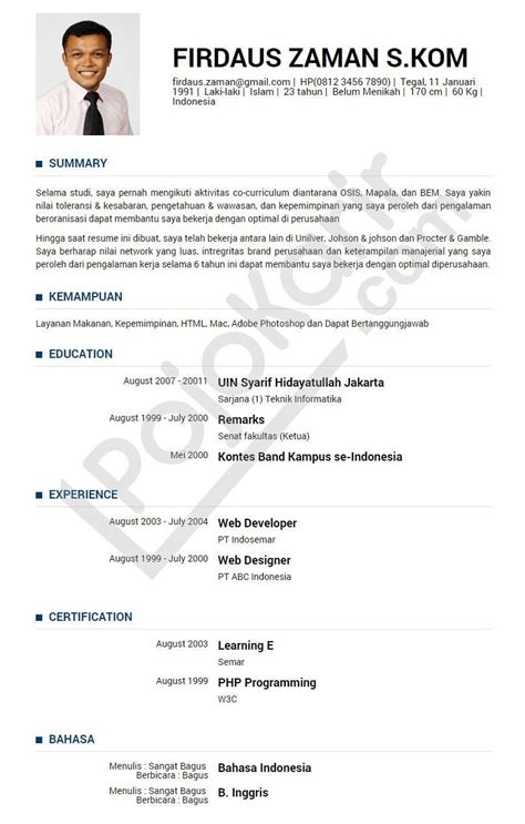 Sample resume format for fresh graduates two page format. Great Contoh Cv Fresh Graduate 60 26 Bagi Inspirasi ...