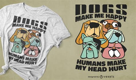 Funny Dogs Quote T Shirt Design Vector Download