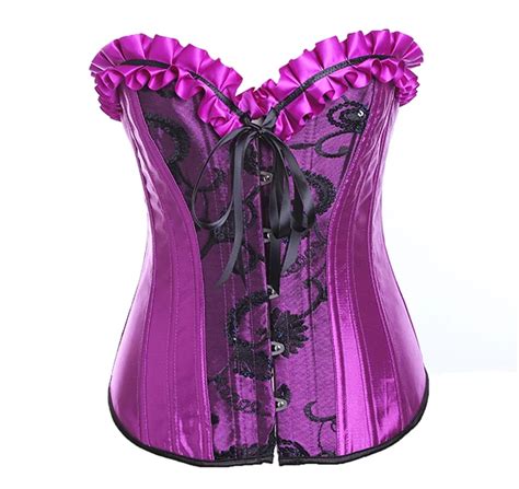 Sexy Burlesque Purple Corset Andskirt Fancy Dress Hen Costume Women Sexy
