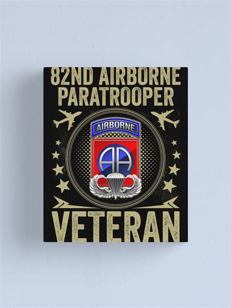 82nd Airborne Division Paratrooper Army Veteran Canvas Print By