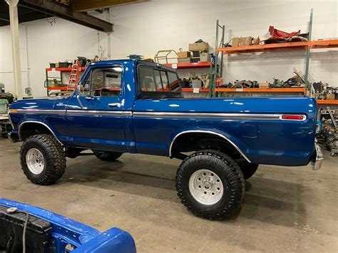 1977 Ford F 150 Ranger 4 Inch Lift With A 460 4x4 Midnight Blue Ford