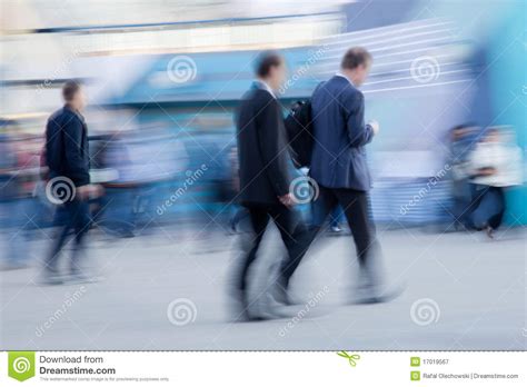 Businessman Rushing To Office Stock Image - Image of abstract, group ...