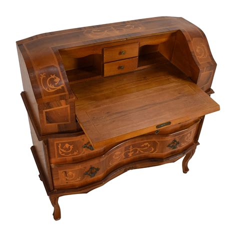 Featuring a flip top that opens to multiple drawers, file storage and hidden compartments. 65% OFF - Antique Wooden Secretary Desk / Tables