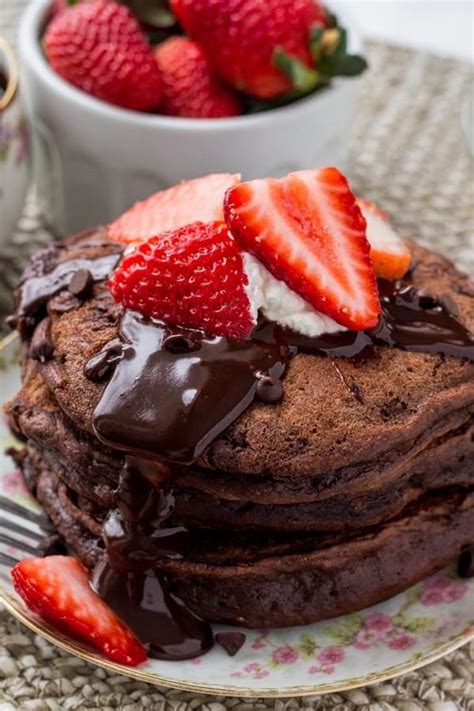 Chocolate Pancakes Recipe Valentines Recipes Desserts Chocolate