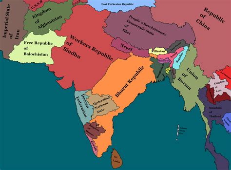 Alternate South Asia In 1970 Rimaginarymaps