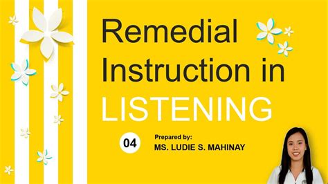 Remedial Instruction In Listening Youtube