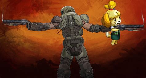 Doomguy And Isabelle As Bucky And Rocket Infinity War By Me