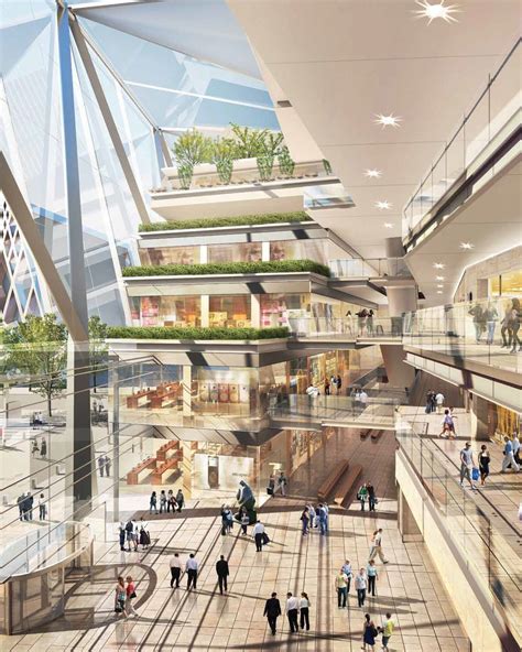 Hudson Yards Retail Atrium Futuristic Architecture Architecture