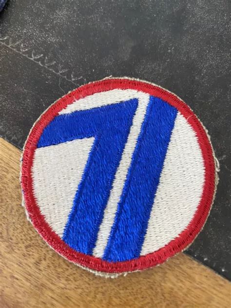 Original Ww2 Us Army 71st Infantry Division Patch Excellent Condition
