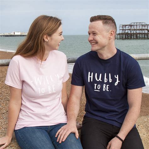 Wifey And Hubby To Be Engagement T Shirt Set By Ellie Ellie