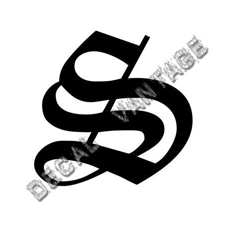 Old English S Letter Initial Vinyl Sticker Decal Font Diploma Choose