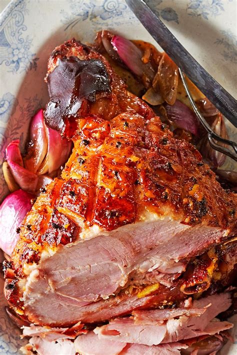 Baked Ham With Marmalade Mustard And Brandy Glaze