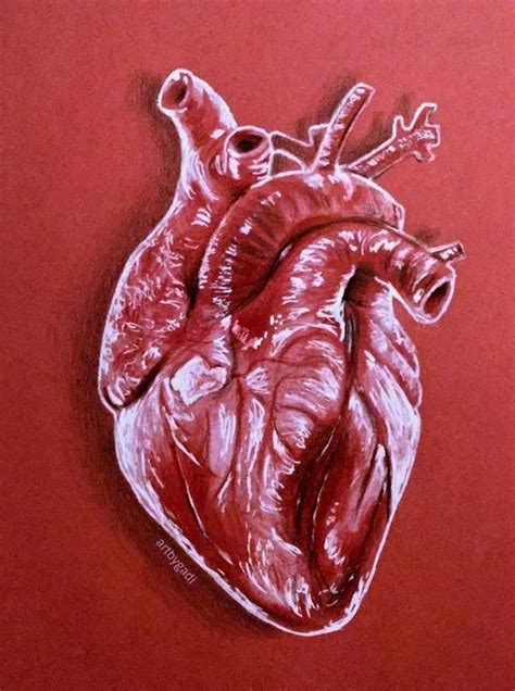 Human Heart By Art By Gadi 2020 Human Heart Muse Art Anatomical Heart