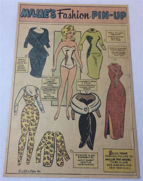1962 MILLIE THE MODEL Paper Doll