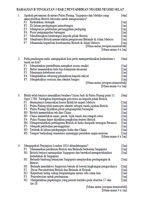 Soalan Kbat Sejarah Tingkatan 1 Bab 8  Sejarah Tingkatan 5 Kssm Bab 8