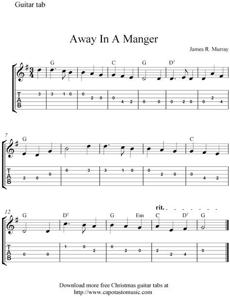 Easy Sheet Music For Beginners Free Easy Christmas Guitar Tablature