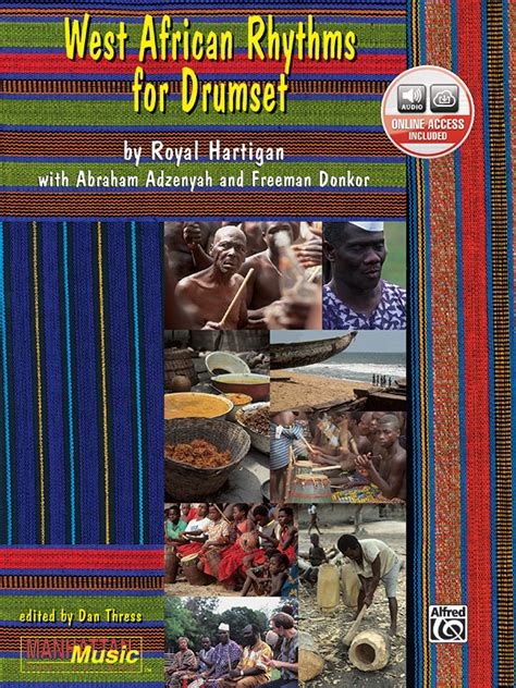 West African Rhythms For Drumset Drumset Book And Online Audio Sheet Music
