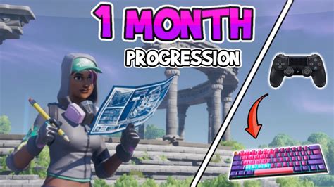 1 Month Progression Ps4 To Pc Controller To Keyboard And Mouse Fortnite