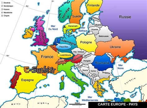 Carte Europe Géographie des pays Voyage Carte Plan