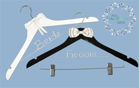 Bride And Groom Personalised Bridal Coat Hangers 2 Pieces Set Etsy