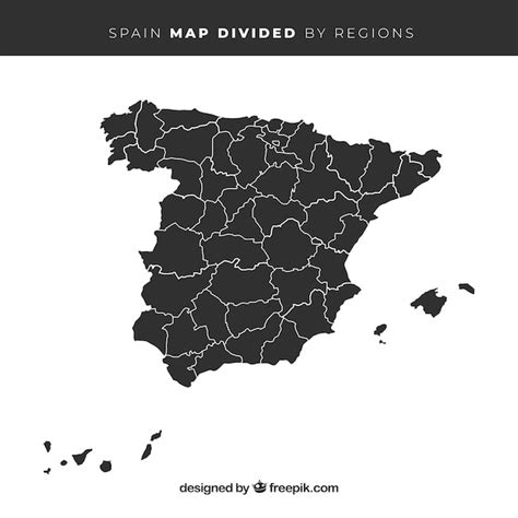 Mapa De Espanha Vetor Grátis