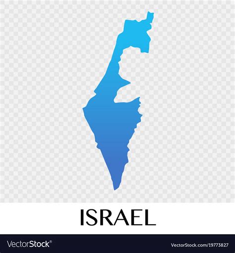 Israel Map In Asia Continent Design Royalty Free Vector