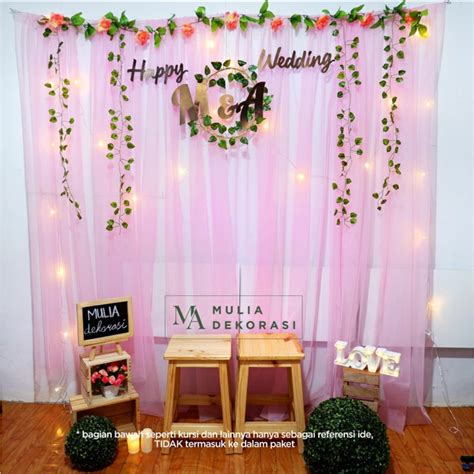 Jual Dekorasi Backdrop Lamaran Nikahan Aqiqah Background Bekdrop Paket