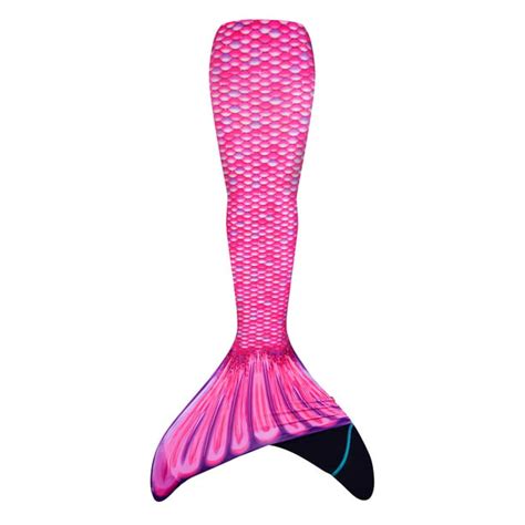 Fin Fun Mermaid Tail With Monofin For Swimming In Malibu Pink Adult X