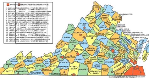 Virginia County Map World Map