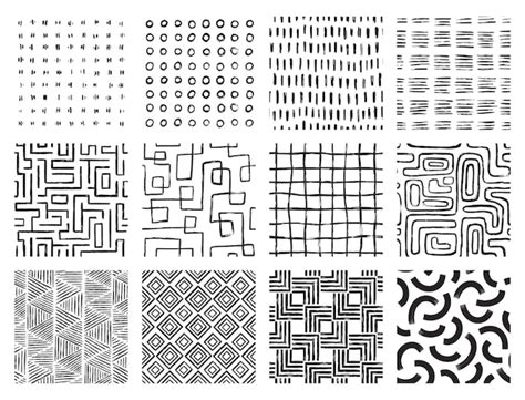 Premium Vector Set Aesthetic Printable Seamless Pattern With Abstract