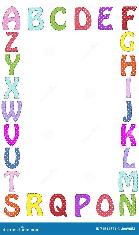 Alphabet Letter Frame Border Illustration Stock Illustration