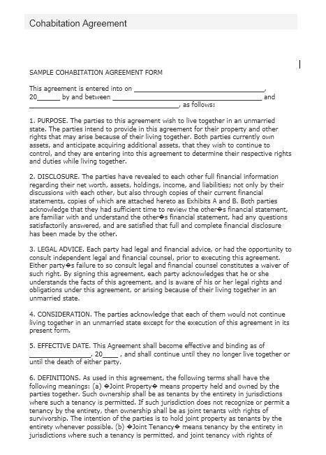 By rachael pace, expert blogger legal guide. 32+ Free 32+ Free Cohabitation Agreement Templates ...