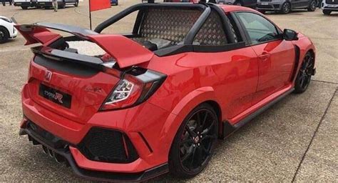 Honda Civic Type R Project P Pickup Truck Spotted At Parking Lot