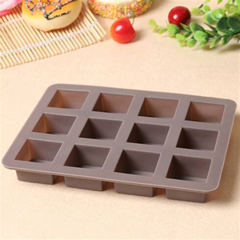 12 Even Square Silicone Mold Chocolate Mold Cake Mold Chocolate Jelly