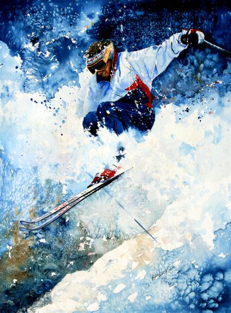 Watercolor Skiing Sport Watercolor Ski Watercolor Skier Skier Print