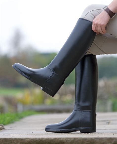 Long Rubber Riding Boots Mens Horse Riding Footwear Stable Yard Ebay