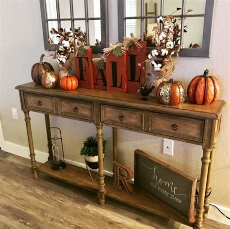 23 Amazing Ways To Style Your Console Table With Fall
