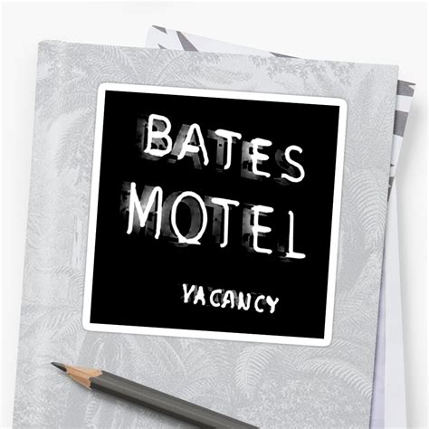 Psycho Bates Motel Sign Sticker By UnconArt Redbubble
