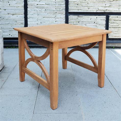 Abbington Solid Teak Wood Outdoor Side Table Patio Furniture