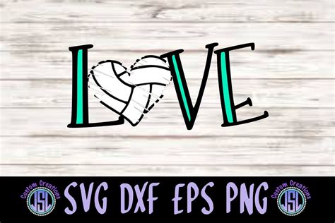 Love Volleyball | SVG DXF EPS PNG Cut File (353187) | SVGs | Design Bundles