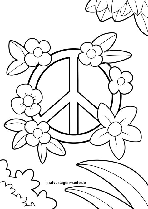 Peace Sign Printable Coloring Pages